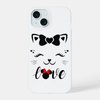 Capa de iPhone Amor de Gatinho Fofa Minnie Mouse