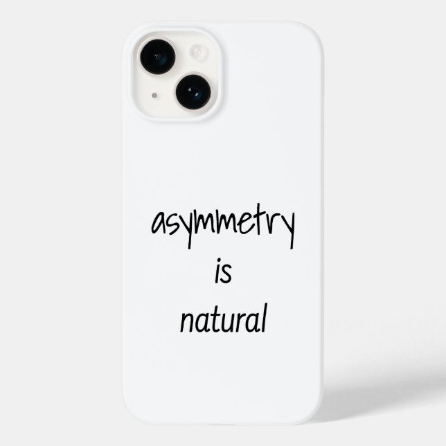 Capa de iPhone Asymmetry Is Natural (Verso)