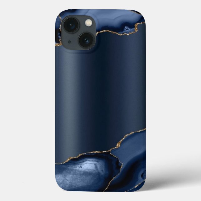 Capa de iPhone Case-Mate azul marinho abstrata (Verso)