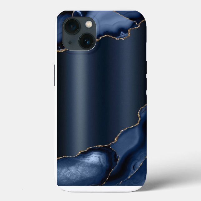 Capa de iPhone Case-Mate azul marinho abstrata (Verso)
