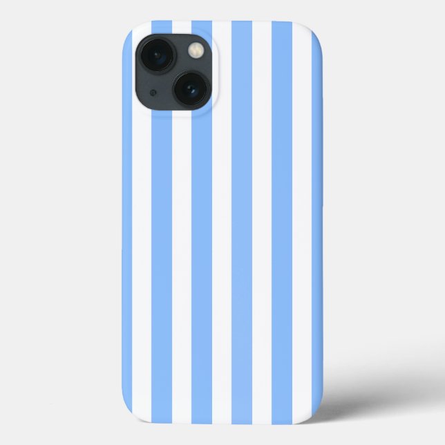 Capa de iPhone Case-Mate com listras de doce azuis (Verso)