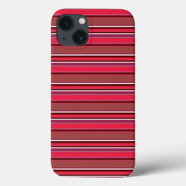 Capa de iPhone Case-Mate com listras vermelhas (Verso)