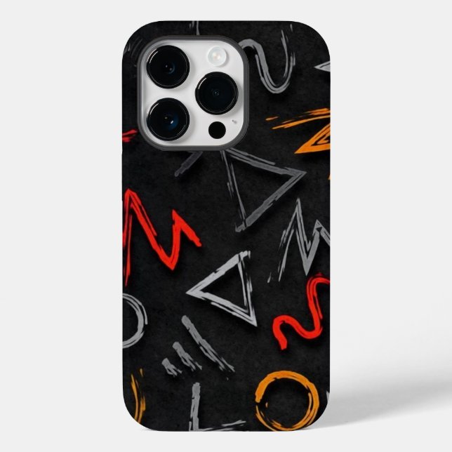 Capa de iPhone Case-Mate com monograma de grafite (Verso)