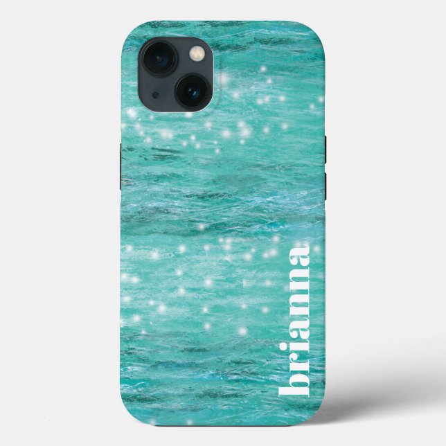 Capa de iPhone Case-Mate Glitter Ocean (Verso)