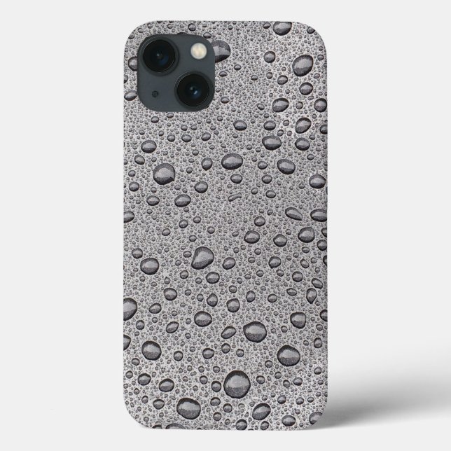 Capa de iPhone Case-Mate gotas de água cinza (Verso)