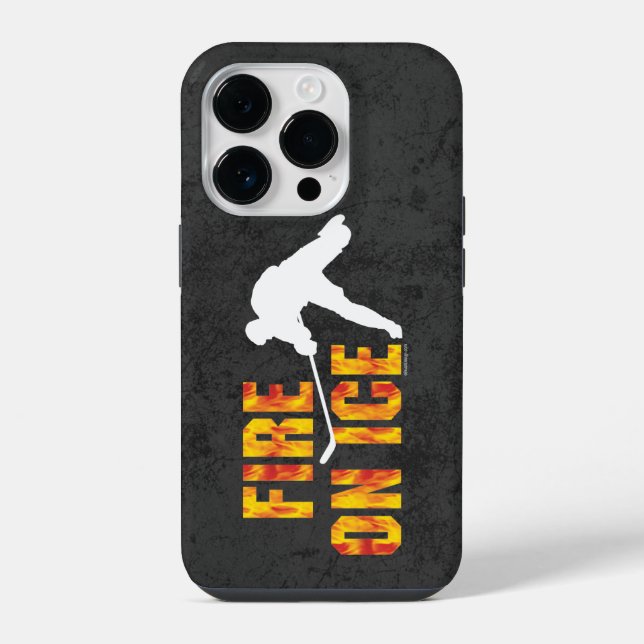 Capa de iPhone Case-Mate Hockey Fire On Ice (Verso)