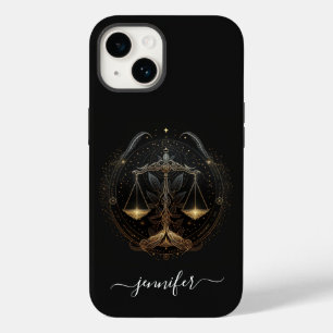 Capa de iPhone Case-Mate Libra zodíaco preto e dou