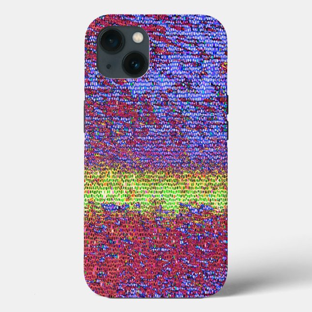 Capa de iPhone Case-Mate mosaico roxo e amarelo (Verso)