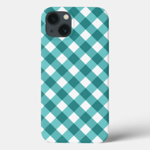 Capa de iPhone Case-Mate xadrez em azul-verde