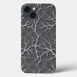 Capa de iPhone cinza escuro com Relevo Texturizado