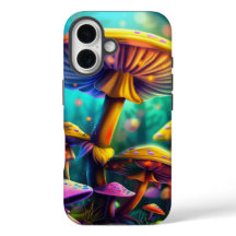 Capa de iPhone Cogumelos Coloridos Fantasia