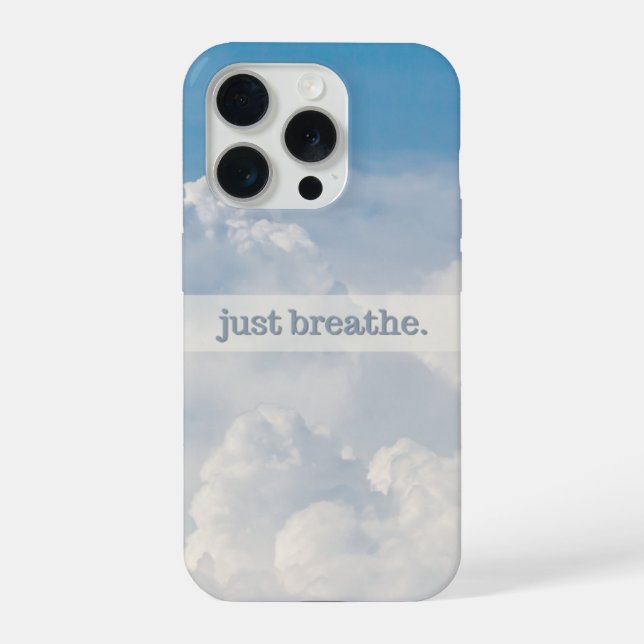 Capa de iPhone com azul estético lindo e macio. (Verso)