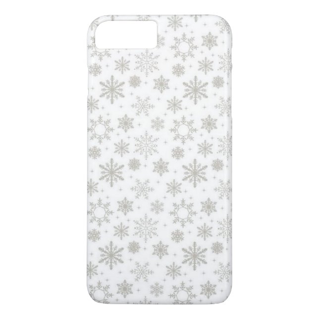 Capa de iPhone com Design de Flocos de Neve Pratea (Verso)