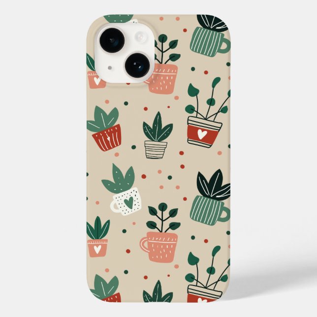 Capa de iPhone com design Eu molho minhas plantas (Verso)