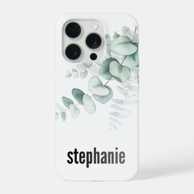 Capa de iPhone com Estampa de Eucalipto (Verso)