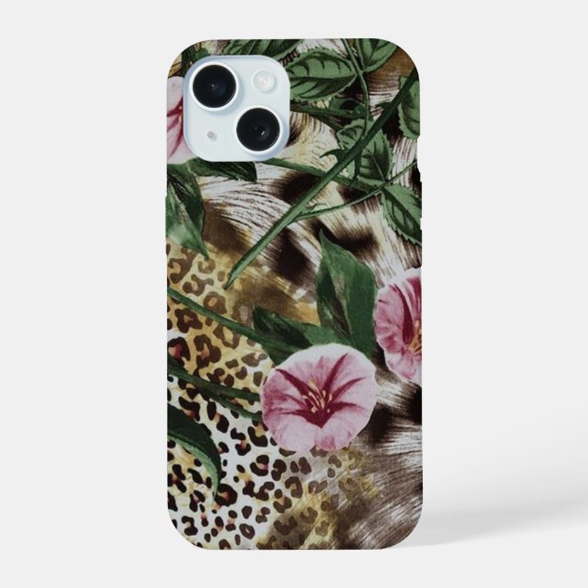 Capa de iPhone com Estampa de Leopardo Chique (Verso)