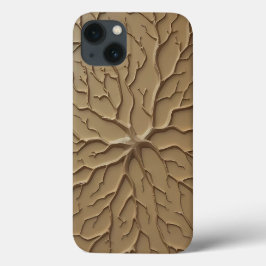 Capa de iPhone com Estampa Relevo Orgânica Khaki