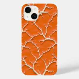 Capa de iPhone com Galho Rachado Laranja Design El