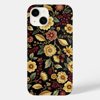 Capa de iphone com padrão de flora