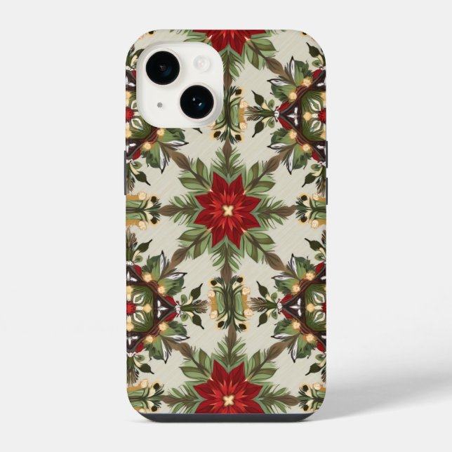 Capa de iPhone com padrão de Natal (Verso)