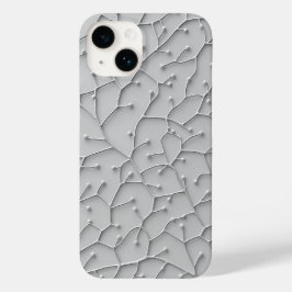 Capa de iPhone com padrão orgânico cinza estilo mi