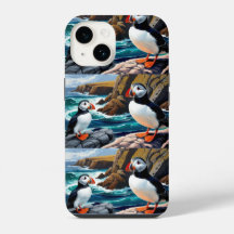 Capa de iPhone com Papagaios-do-mar Islandeses