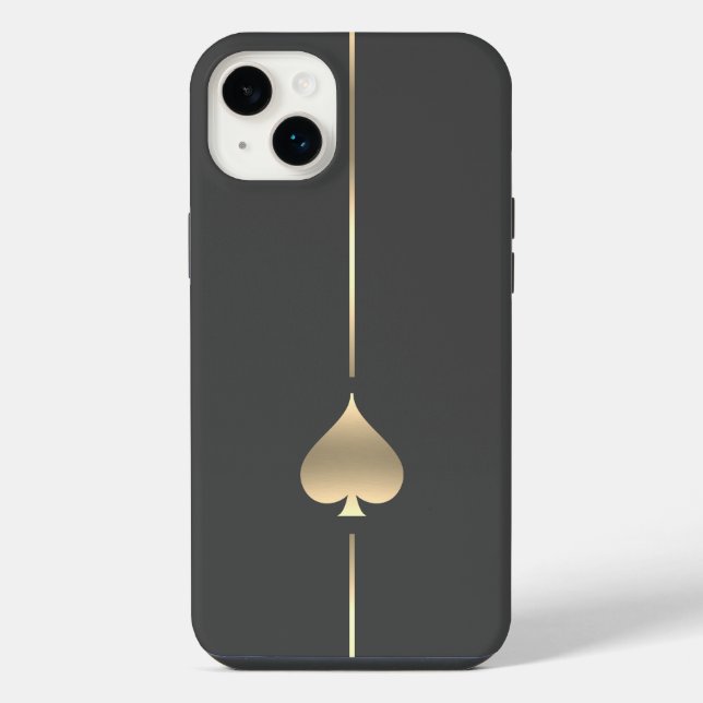 Capa de iPhone com Símbolo de Espada de Ouro Minim (Verso)