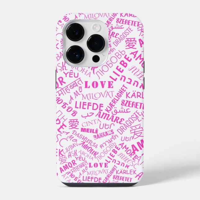 Capa de iPhone com Texto de Amor Multilíngue - Esc (Verso)