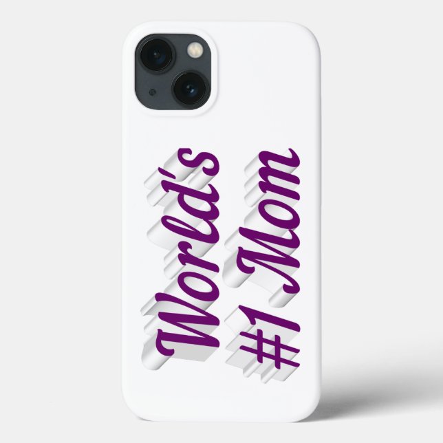 Capa de iPhone com texto roxo Mamãe (Verso)