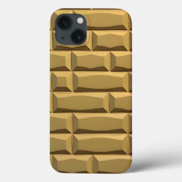 Capa de iPhone com Textura de Tijolo Bege - Estilo