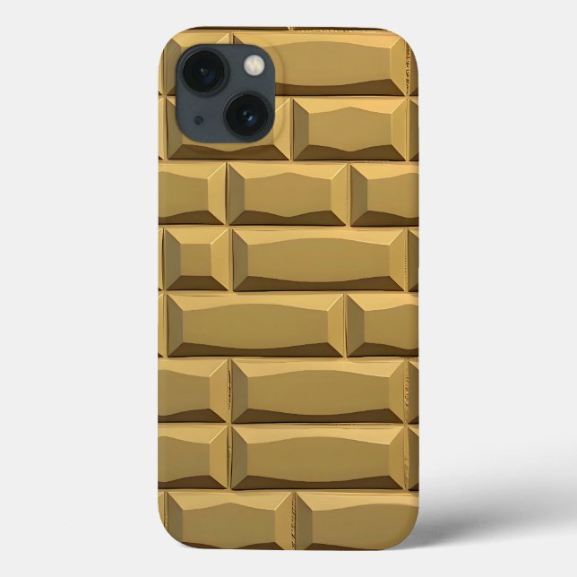 Capa de iPhone com Textura de Tijolo Bege - Estilo (Verso)