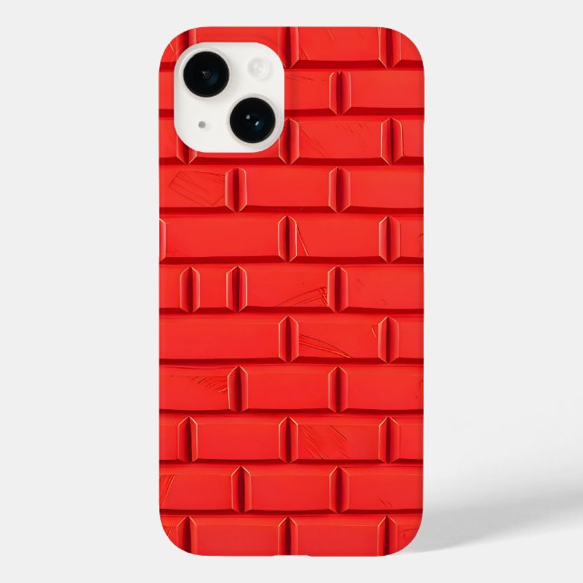 Capa de iPhone com Textura de Tijolo Vermelho Desi (Verso)