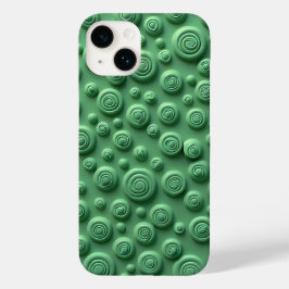 Capa de iPhone com Textura Espiral Verde - Estilo 