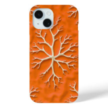 Capa de iPhone com Textura Laranja e Padrão Orgâni