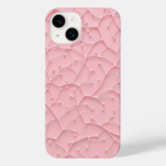 Capa de iPhone com Textura Orgânica Rosa - Visual