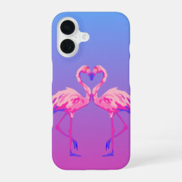 Capa de iPhone Coração de Flamingo Rosa