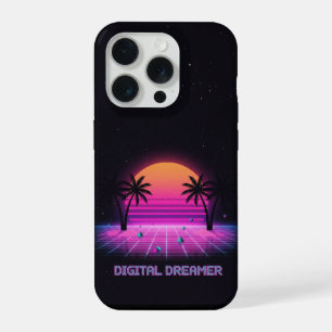 Capa de iPhone Digital Dreamer Neon Grid