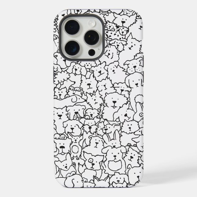 Capa de iPhone Dog Doodle (Verso)