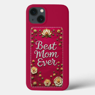 Capa de iPhone Elegante Floral Melhor Mãe do Mundo