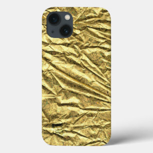 Capa de iPhone em folha de ouro brilhante