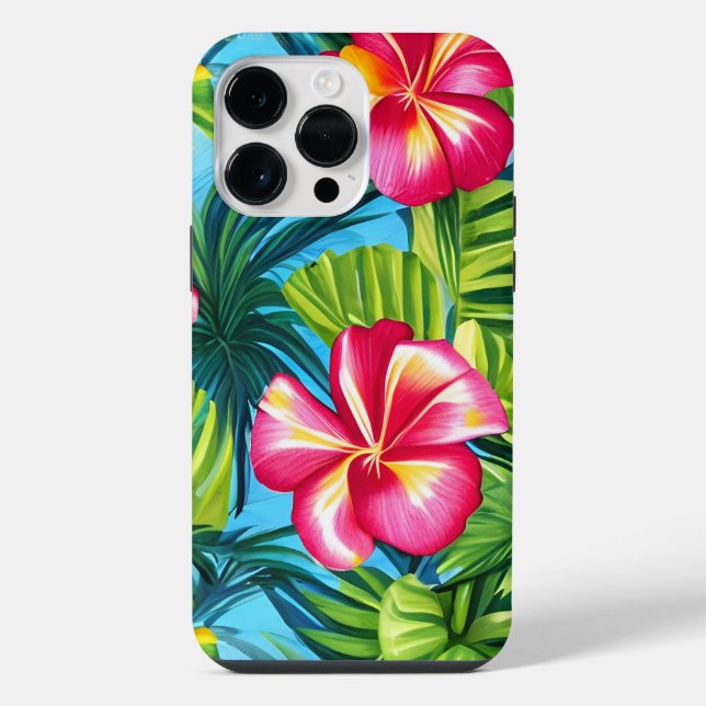 Capa de iphone estampa havaiana tropical  (Verso)