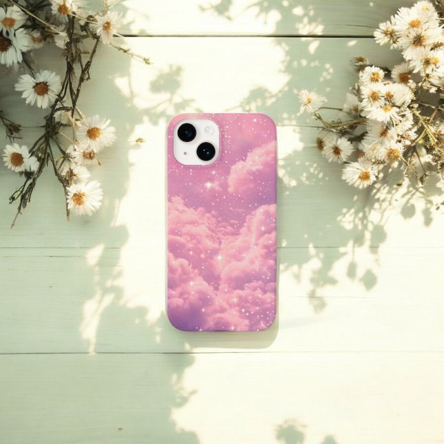 Capa de iPhone Estética Nuvem Rosa Design do Céu S (Criador carregado)