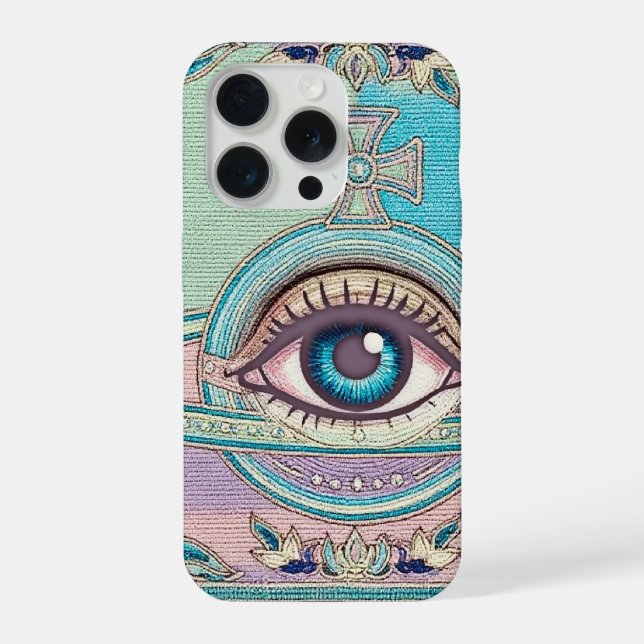 Capa de iPhone Eye-Planet-Paisley (Verso)