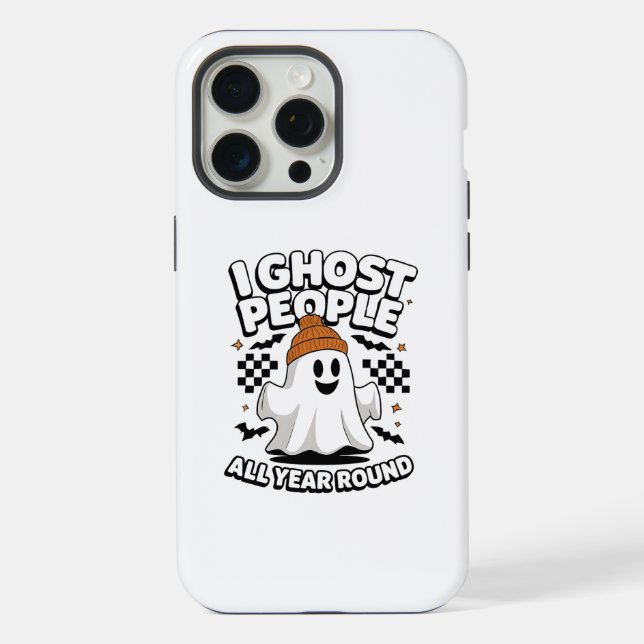 Capa de iPhone Fantasma Engraçado - Eu Assusto Pes (Verso)