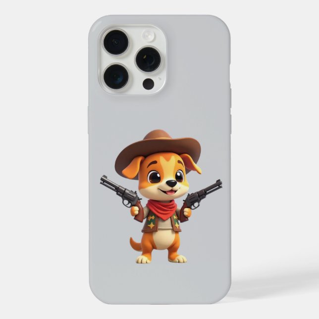 Capa de iPhone/iPad Baby Cowboy Dog (Verso)