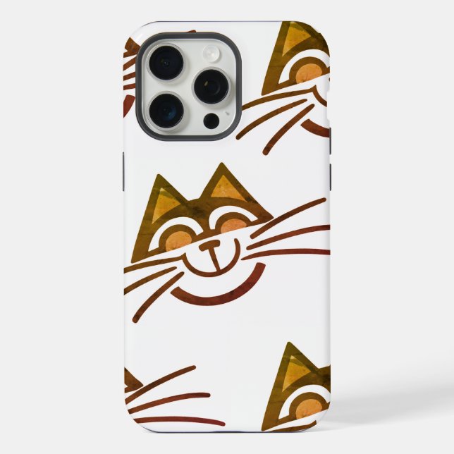Capa de iPhone / iPad com design de gato minimalis (Verso)