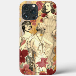 Capa de iPhone / iPad com fundo floral de moda ret