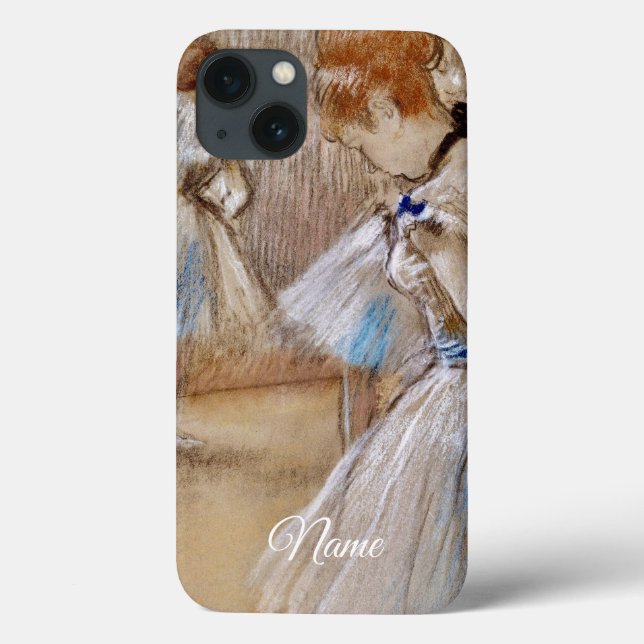 Capa de iPhone / iPad Degas Dancer With Blue Ribbo (Verso)