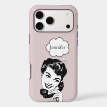Capa de iPhone / iPad retrô feminino fofo