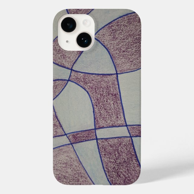 Capa de iPhone / iPad roxa abstrata (Verso)